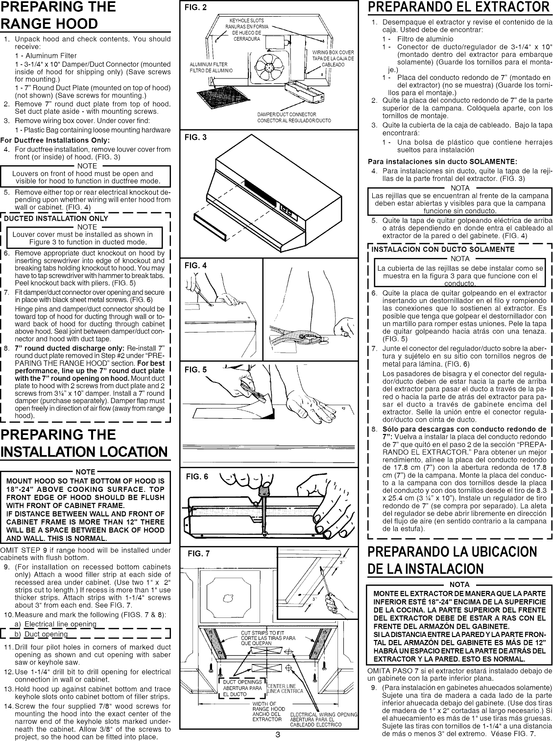 Page 3 of 8 - Broan F402404 User Manual  RANGE HOOD - Manuals And Guides L1004002