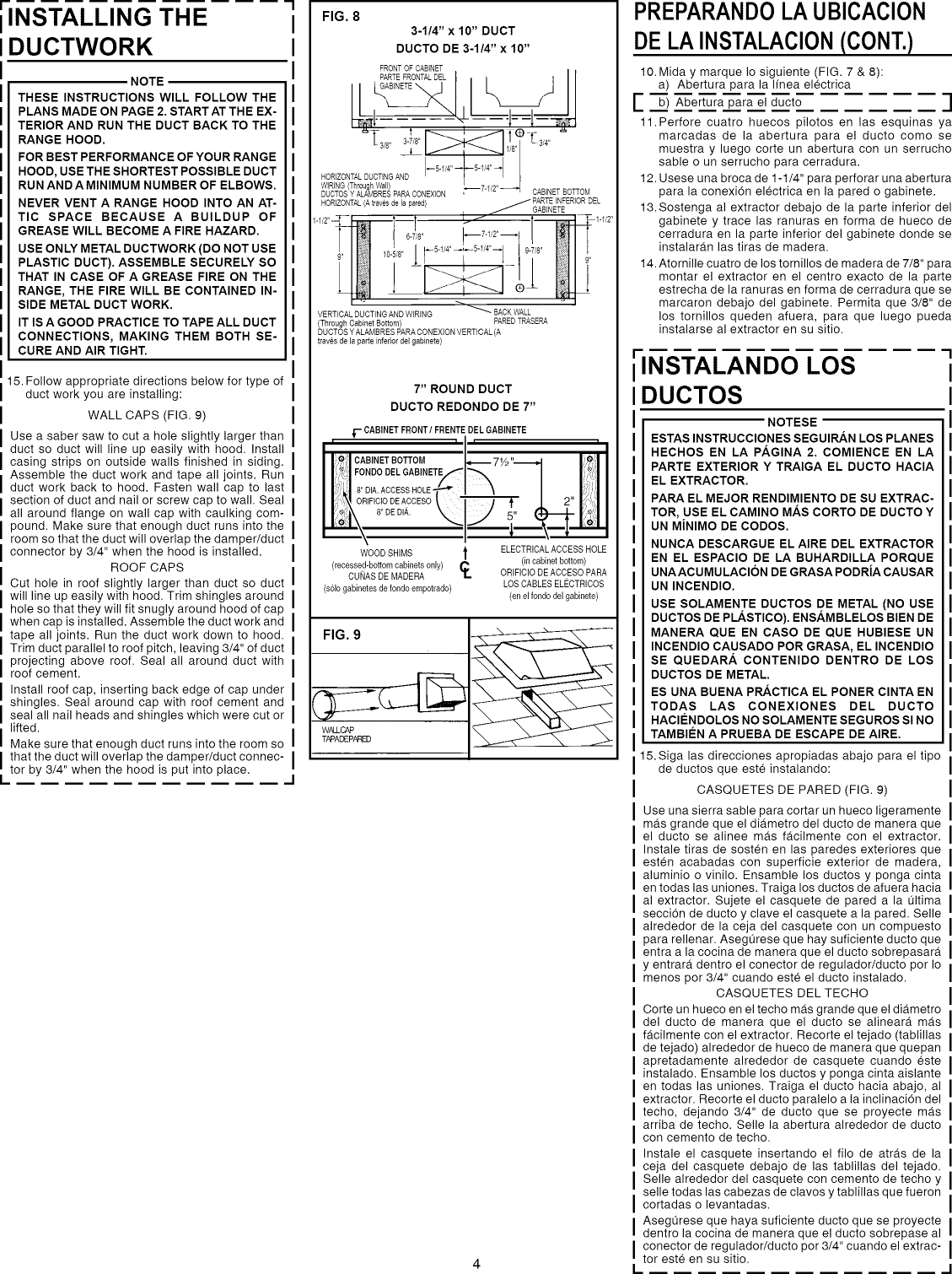 Page 4 of 8 - Broan F402404 User Manual  RANGE HOOD - Manuals And Guides L1004002