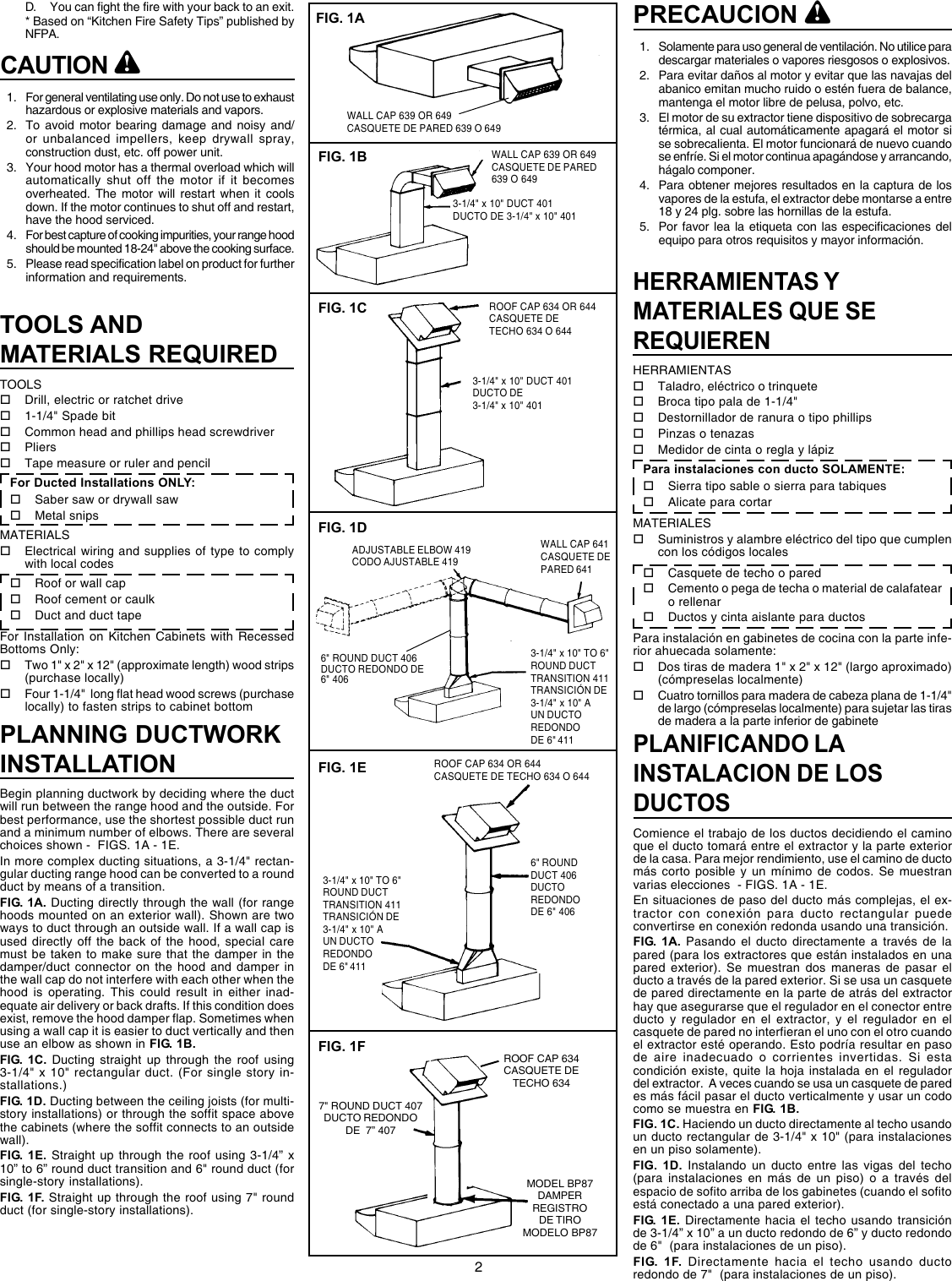 Page 2 of 8 - Broan F403023 F403004 Installation Instructions User Manual  To The F3918baa-207c-4619-963c-c36718aeeada