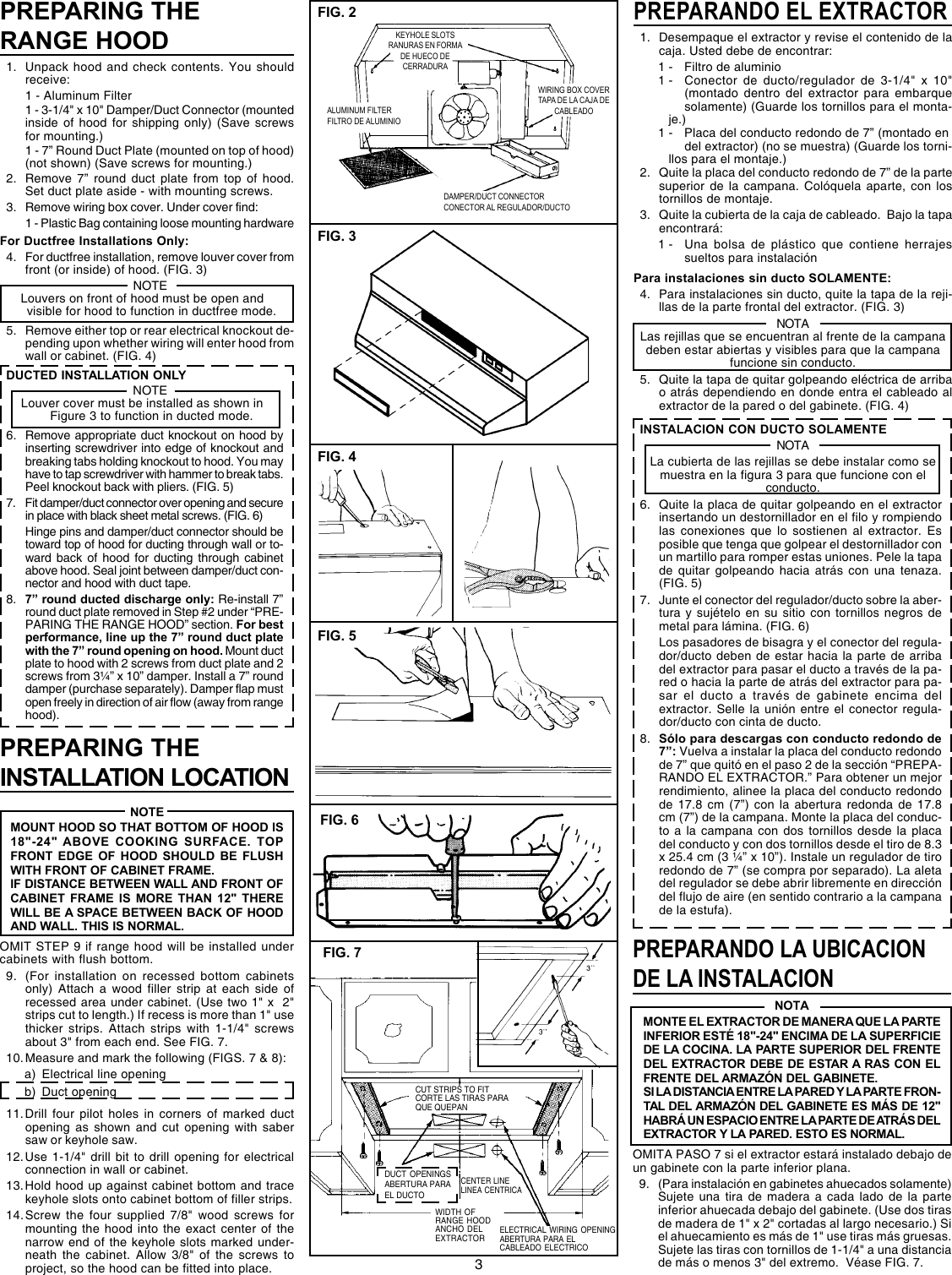 Broan F403023 F403004 Installation Instructions User Manual To The