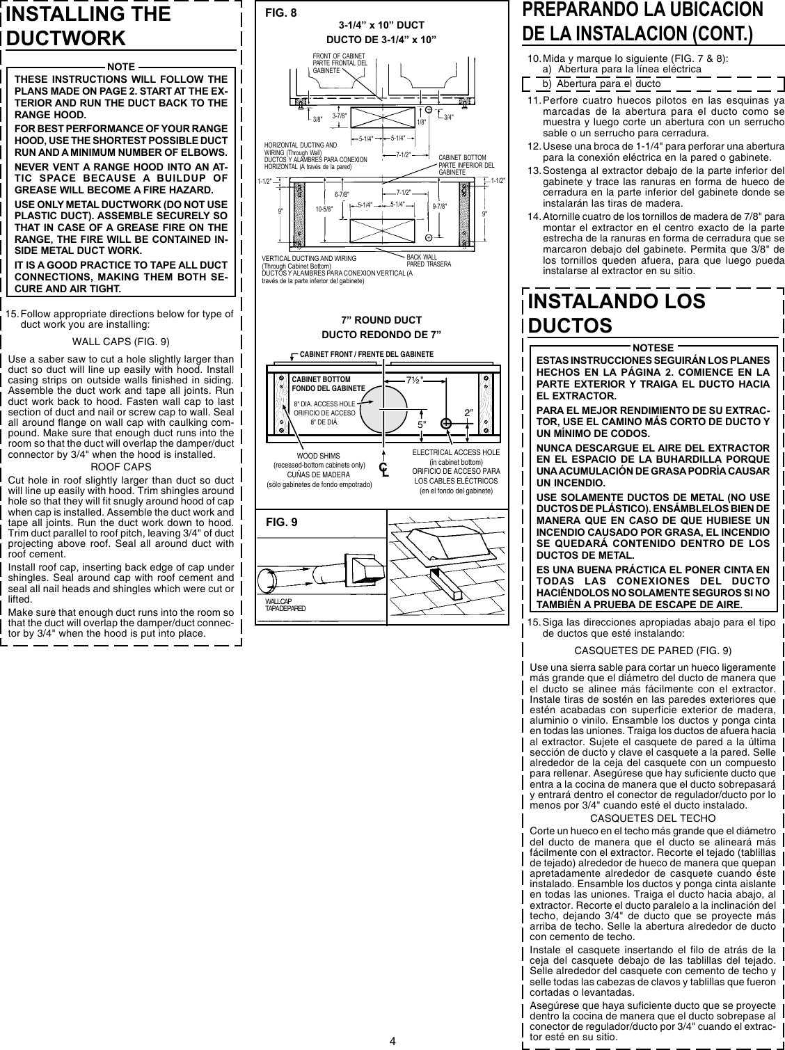 Page 4 of 8 - Broan F403023 F403004 Installation Instructions User Manual  To The F3918baa-207c-4619-963c-c36718aeeada