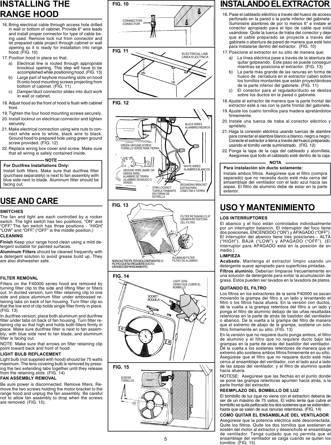 Page 5 of 8 - Broan F403023 F403004 Installation Instructions User Manual  To The F3918baa-207c-4619-963c-c36718aeeada