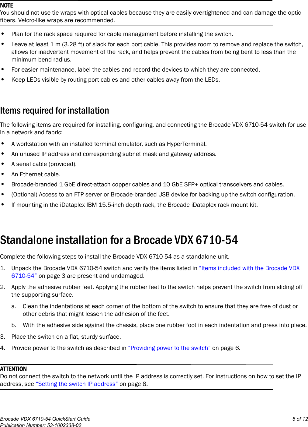 Brocade Communications Systems Vdx 6710 54 Users Manual Quickstart Guide August 12