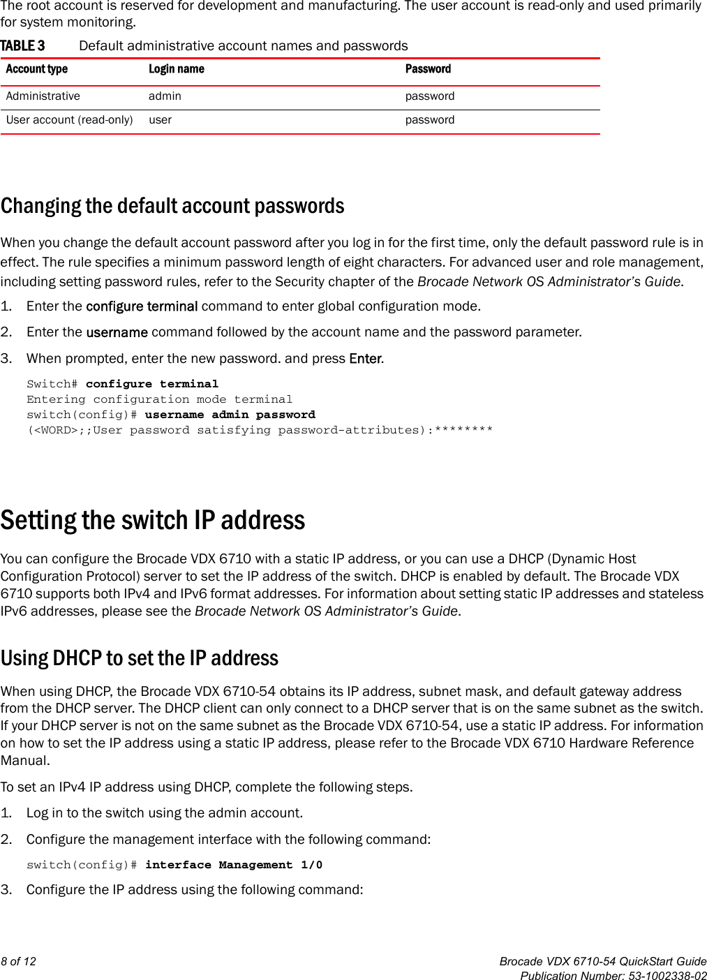 Brocade Communications Systems Vdx 6710 54 Users Manual Quickstart Guide August 12