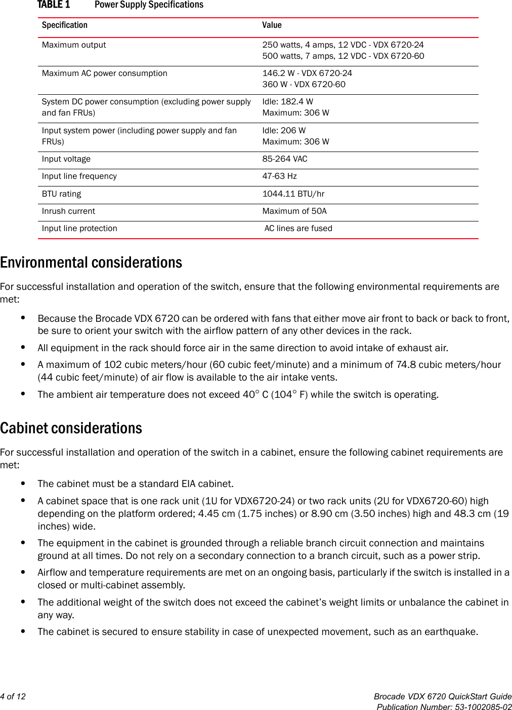 Page 4 of 12 - Brocade-Communications-Systems Brocade-Communications-Systems-Brocade-Vdx-6720-Users-Manual- Brocade VDX 6720 QuickStart Guide, December 2011  Brocade-communications-systems-brocade-vdx-6720-users-manual