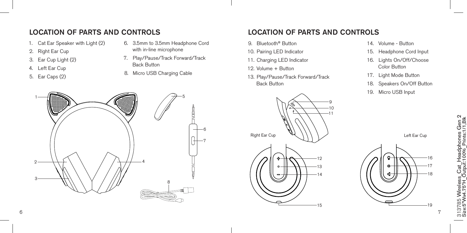 Brookstone Purchasing AR100A4BKA Cat Headphones User Manual 57 OFF