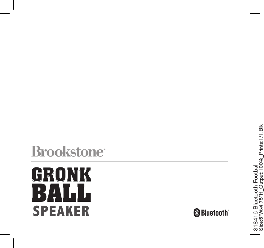 Brookstone Purchasing AR111A4BKA Football Speaker with Bluetooth