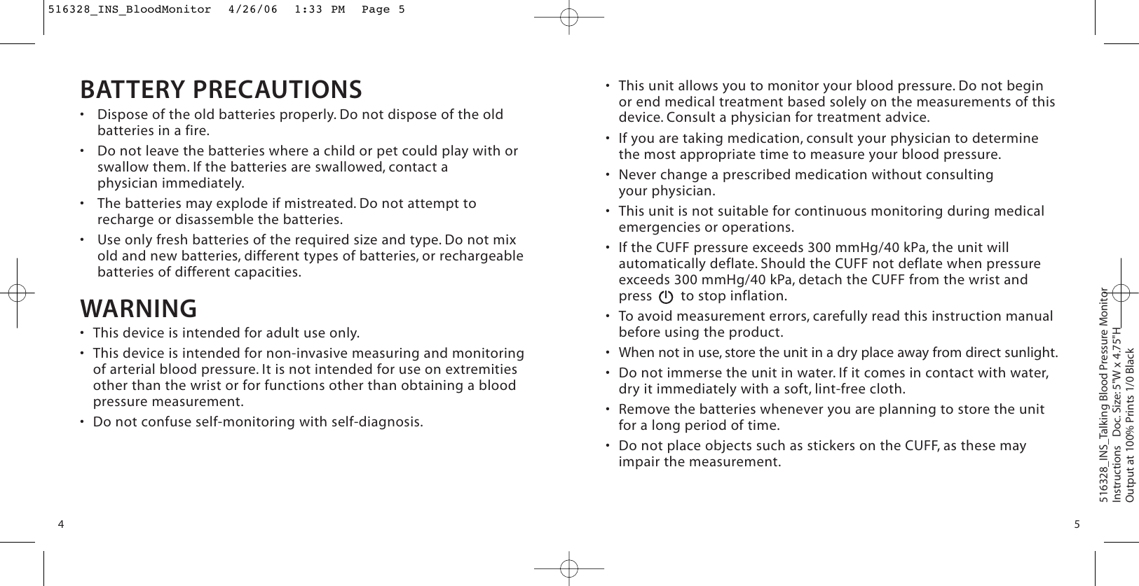Page 3 of 12 - Brookstone Brookstone-516328-Users-Manual- 516328_INS_BloodMonitor  Brookstone-516328-users-manual