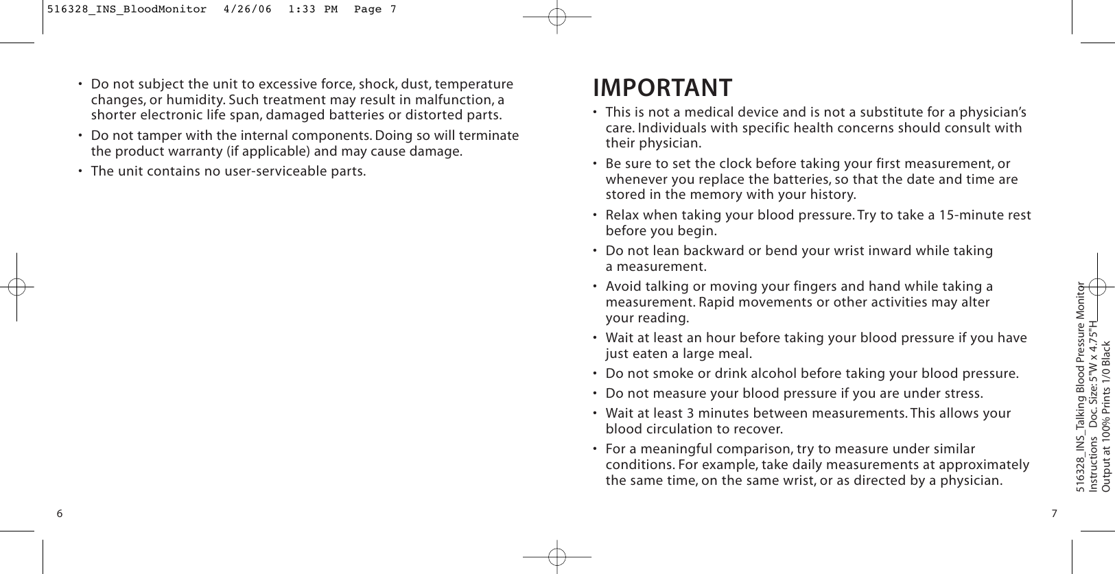 Page 4 of 12 - Brookstone Brookstone-516328-Users-Manual- 516328_INS_BloodMonitor  Brookstone-516328-users-manual