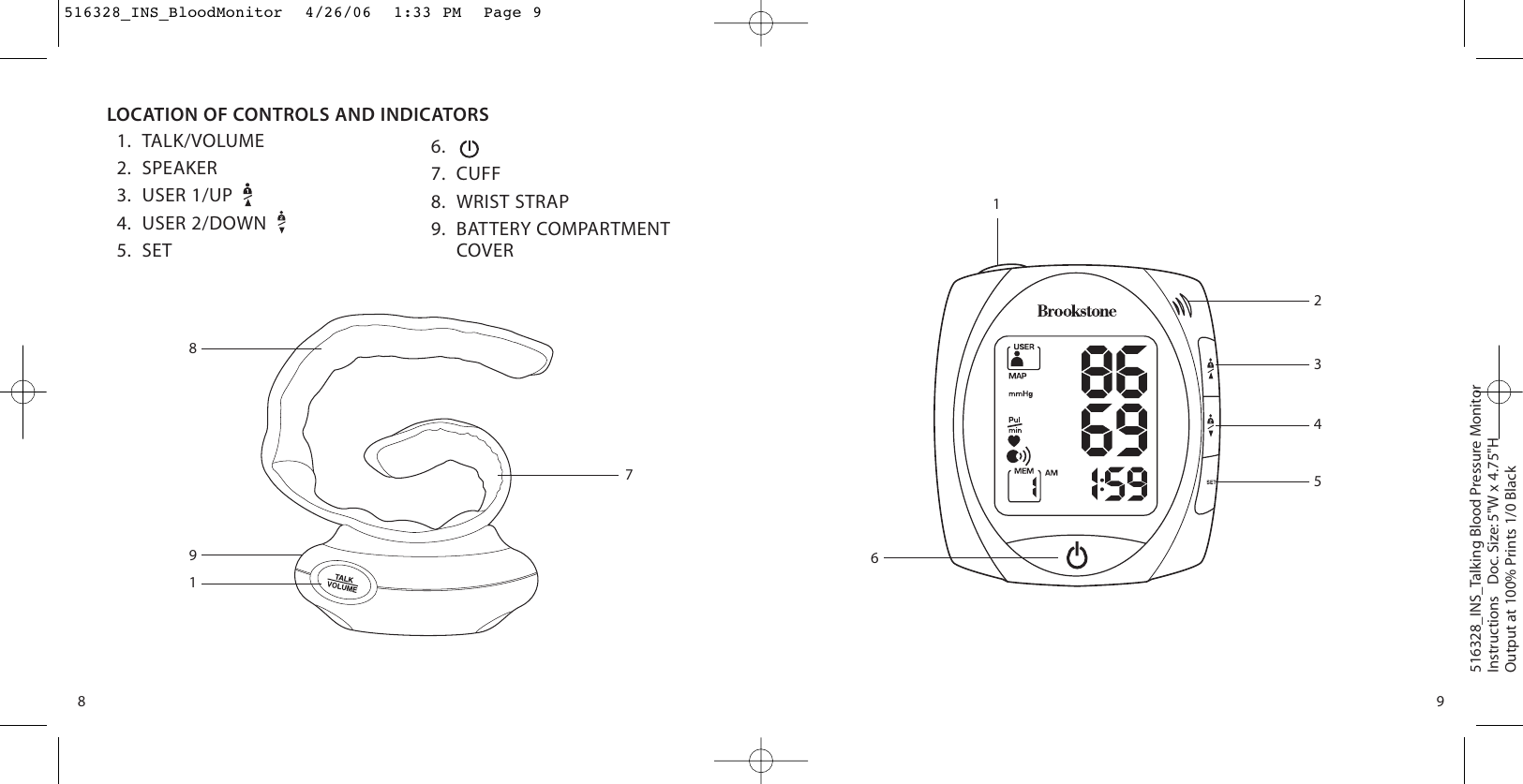 Page 5 of 12 - Brookstone Brookstone-516328-Users-Manual- 516328_INS_BloodMonitor  Brookstone-516328-users-manual