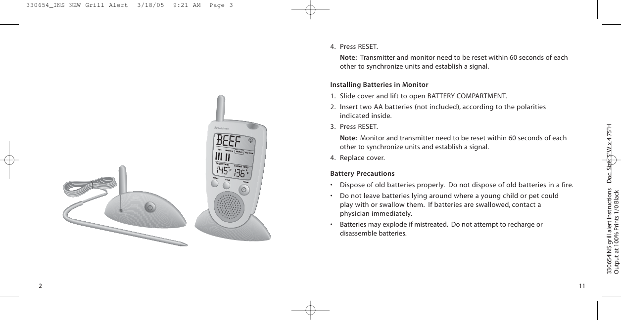 Brookstone Grill Alert Users Manual ManualsLib Makes It Easy To