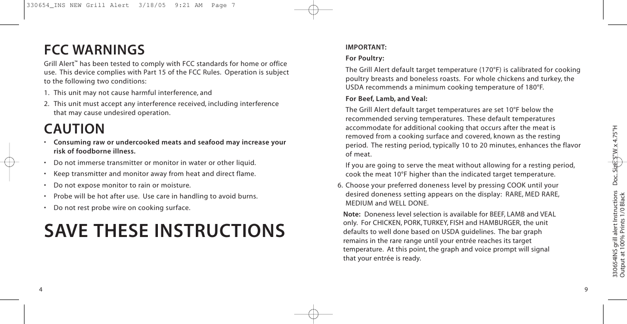 Page 4 of 6 - Brookstone Brookstone-Grill-Alert-Users-Manual- ManualsLib - Makes It Easy To Find Manuals Online! Brookstone-grill-alert-users-manual