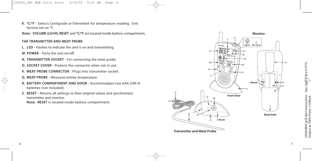Page 6 of 6 - Brookstone Brookstone-Grill-Alert-Users-Manual- ManualsLib - Makes It Easy To Find Manuals Online! Brookstone-grill-alert-users-manual