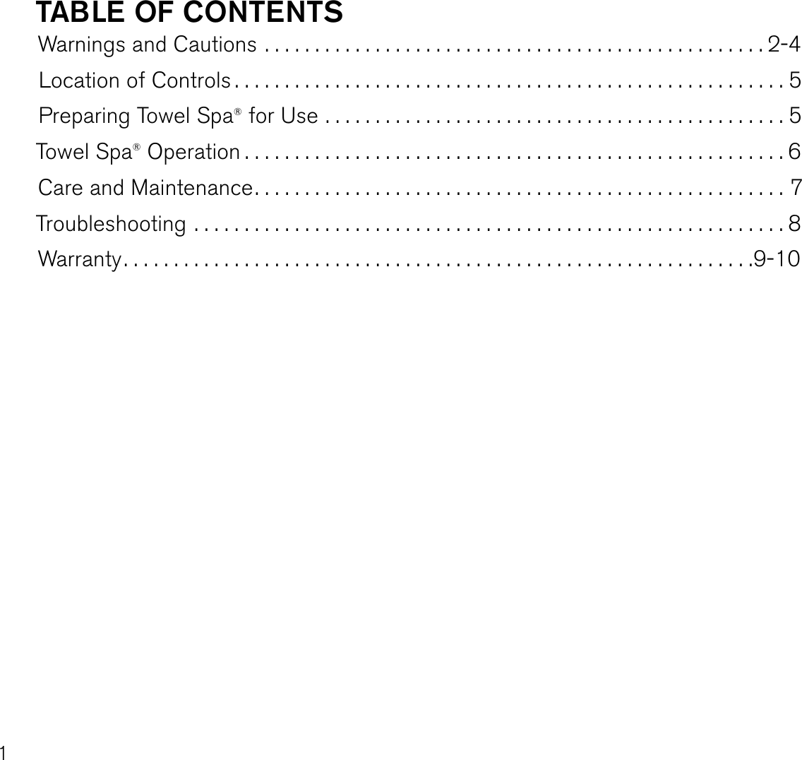 Page 2 of 12 - Brookstone Brookstone-Towel-Spa-Towel-Warmer-Users-Manual- ManualsLib - Makes It Easy To Find Manuals Online!  Brookstone-towel-spa-towel-warmer-users-manual