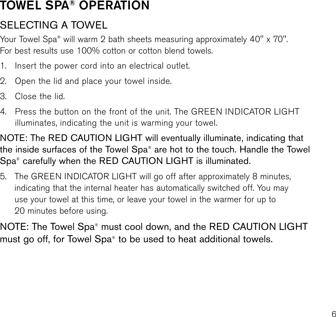 Page 7 of 12 - Brookstone Brookstone-Towel-Spa-Towel-Warmer-Users-Manual- ManualsLib - Makes It Easy To Find Manuals Online!  Brookstone-towel-spa-towel-warmer-users-manual