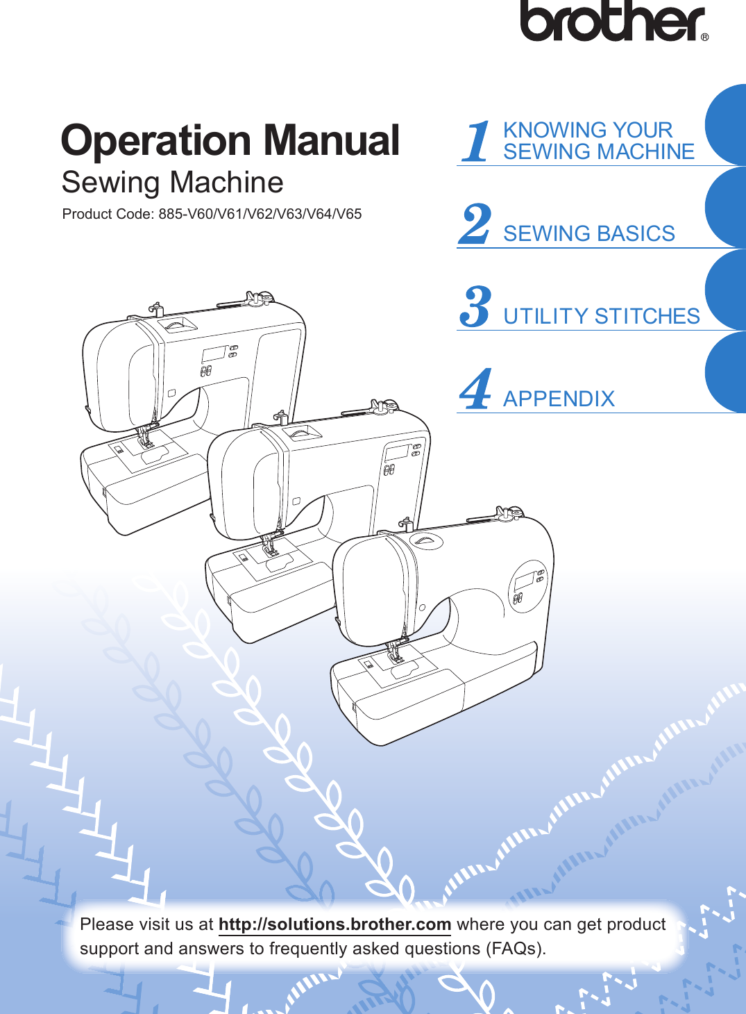 Brother 885 V60 V61 V62 V63 V64 V65 Users Manual