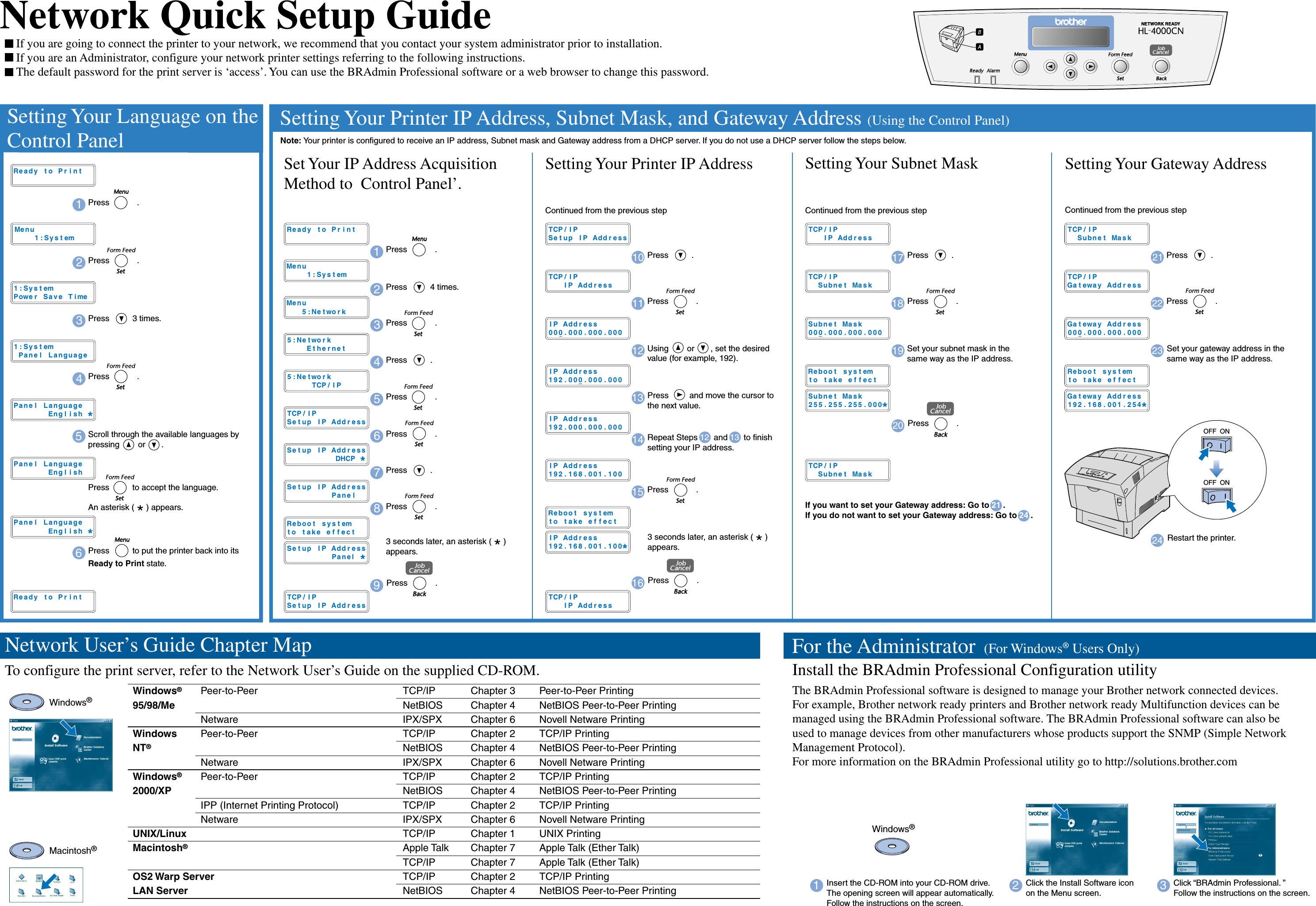 Page 2 of 2 - Brother Brother-Hl-4000Cn-Quick-Start-Guide 4000_QSG_English