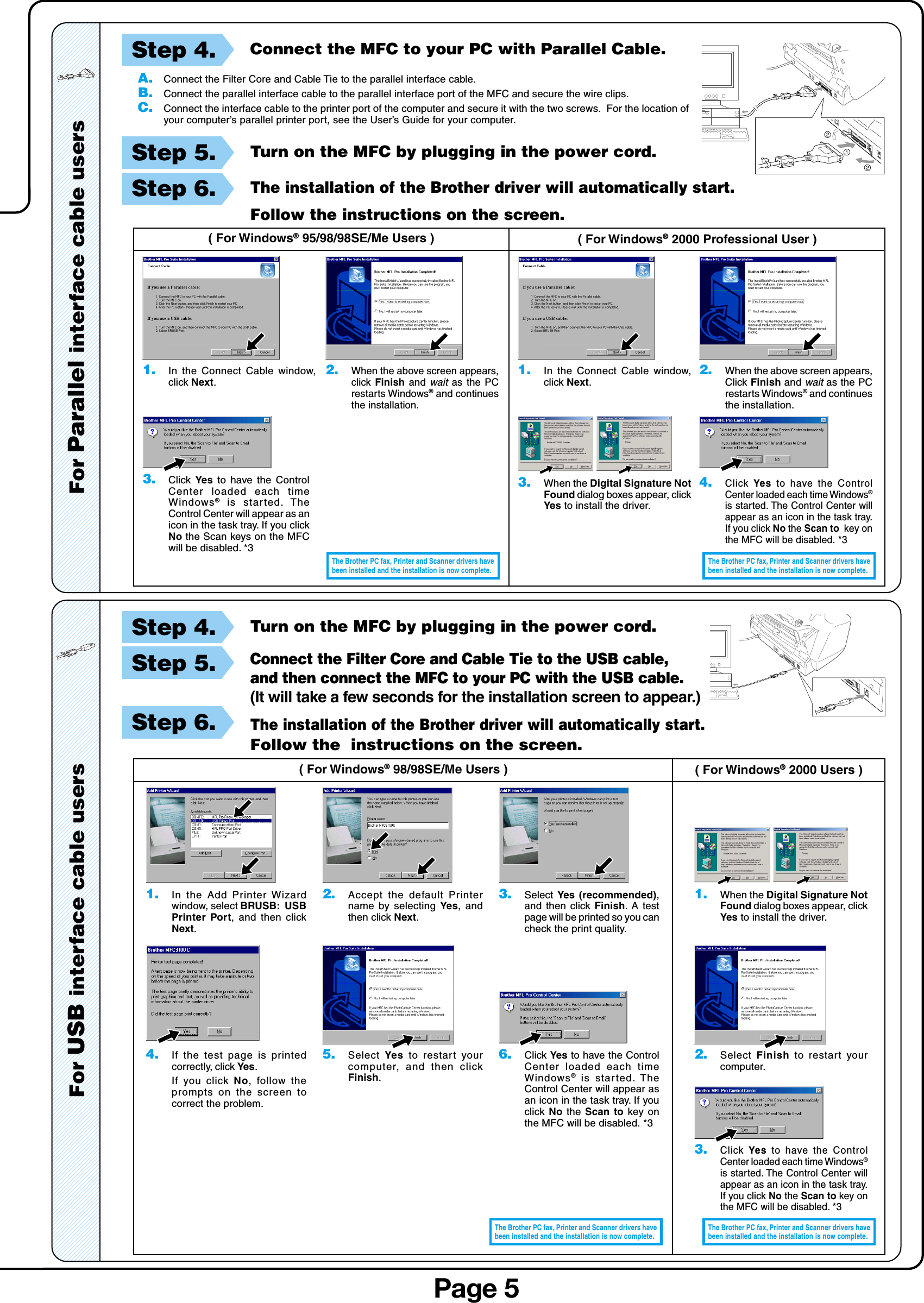 Page 5 of 6 - Brother Brother-Mfc-3100C-Quick-Start-Guide