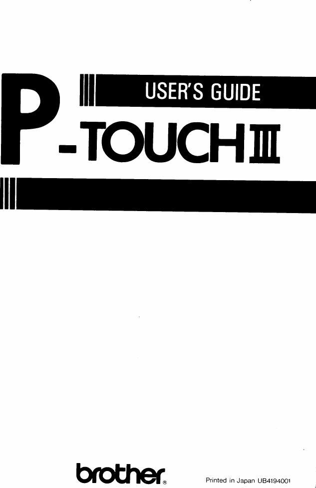 Brother Pt 9200Dx Quick Start Guide 001