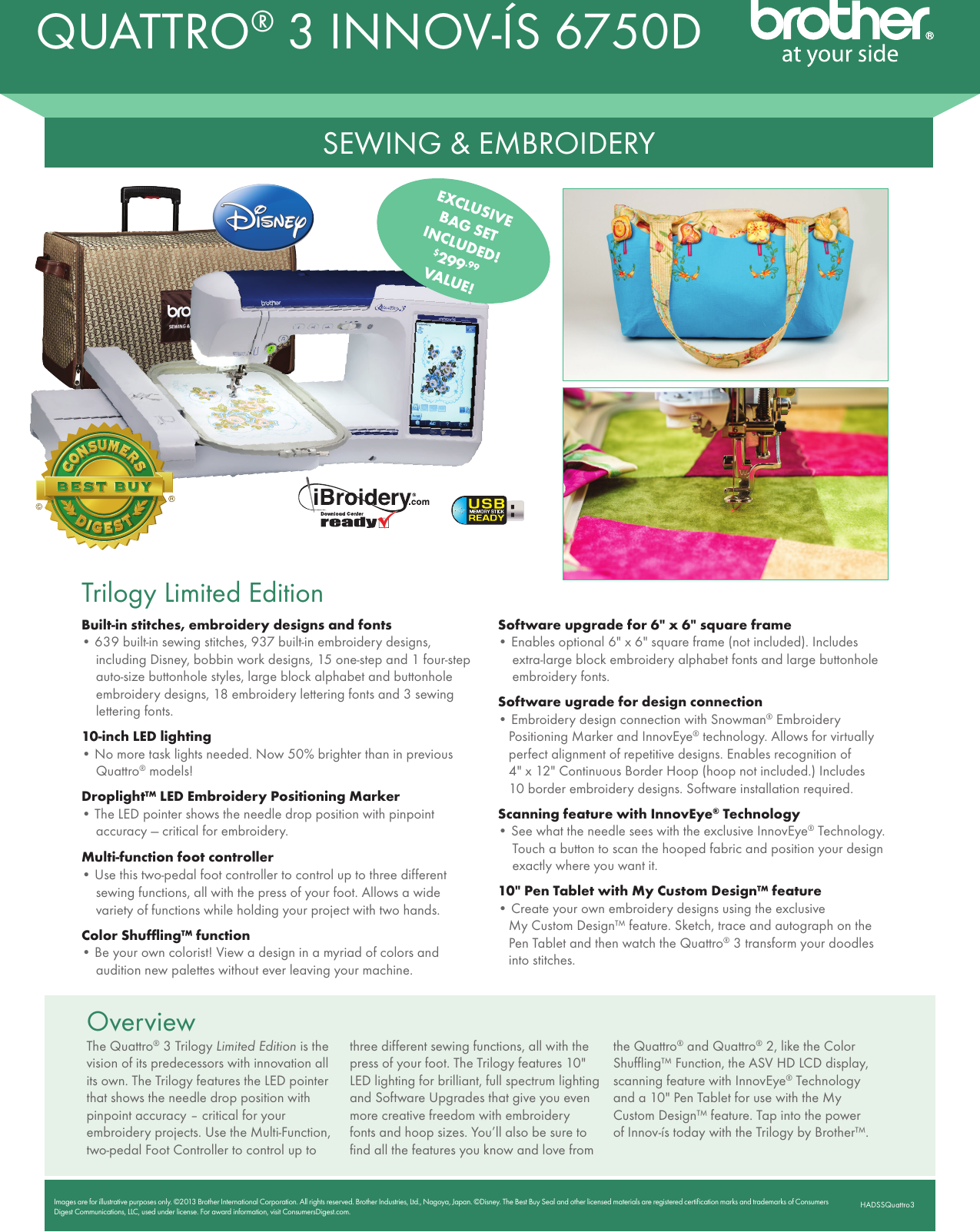 Page 1 of 2 - Brother Brother-Quattro-3-Trilogy-Limited-Edition-Innov-S-6750D-Sell-Sheet-  Brother-quattro-3-trilogy-limited-edition-innov-s-6750d-sell-sheet