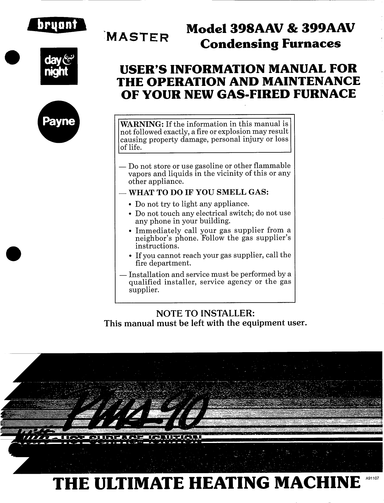 Page 1 of 12 - Bryant Bryant-Condensing-S-398Aav-Users-Manual-  Bryant-condensing-s-398aav-users-manual