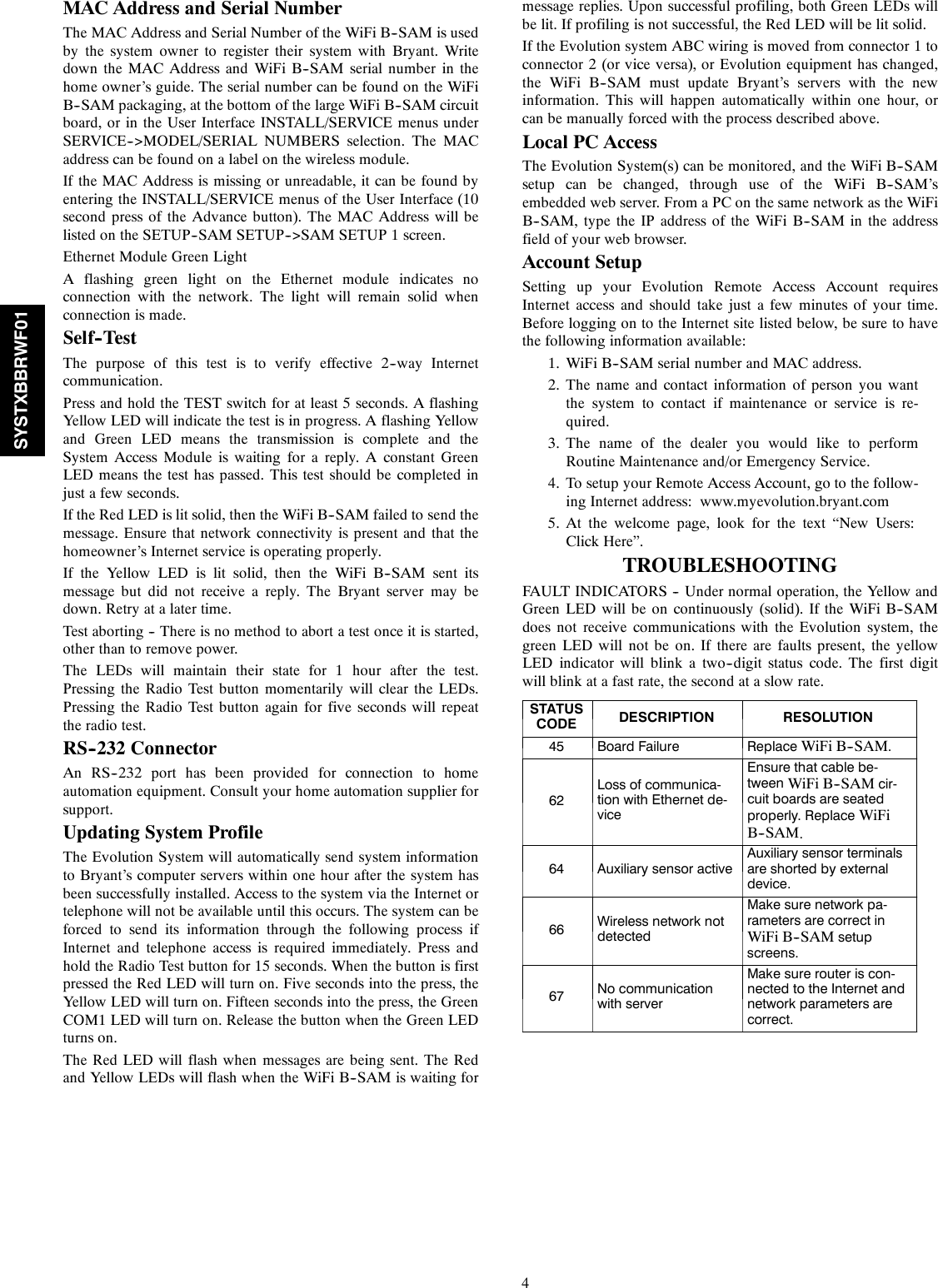Page 4 of 6 - Bryant Bryant-Evolutionr-System-Systxbbrwf01-Users-Manual- Iibbrwf-01  Bryant-evolutionr-system-systxbbrwf01-users-manual