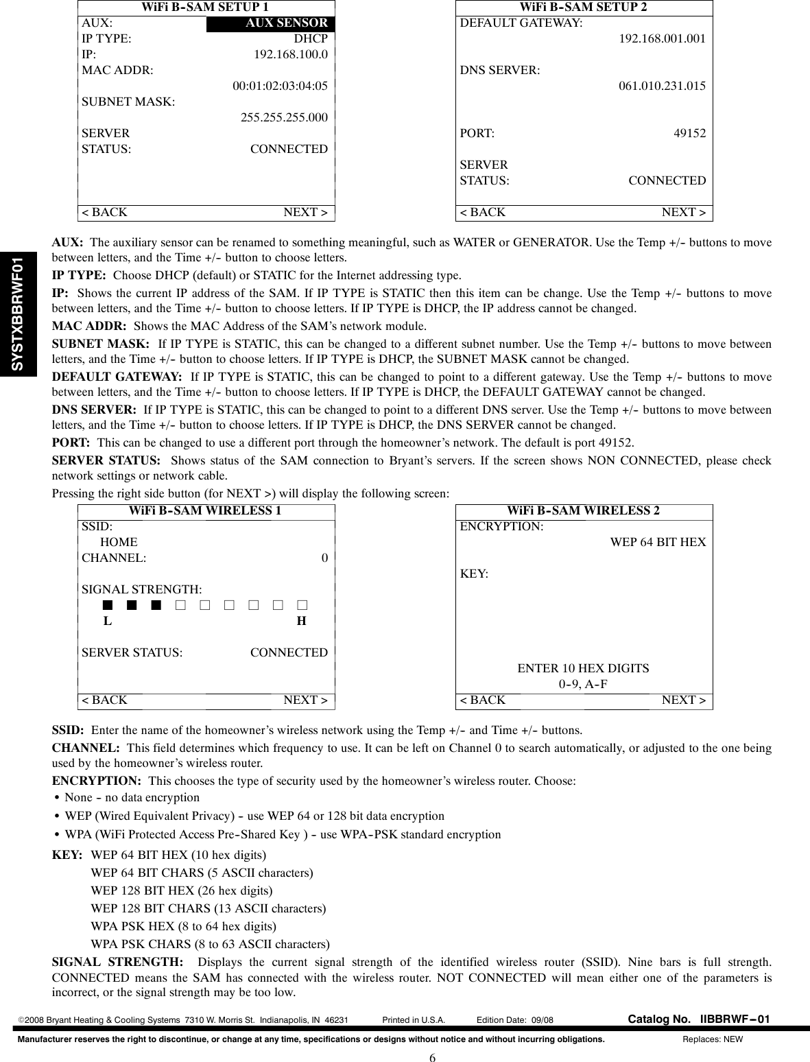 Page 6 of 6 - Bryant Bryant-Evolutionr-System-Systxbbrwf01-Users-Manual- Iibbrwf-01  Bryant-evolutionr-system-systxbbrwf01-users-manual