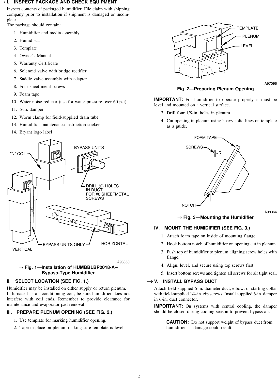 Bryant Hum 56 1 Users Manual