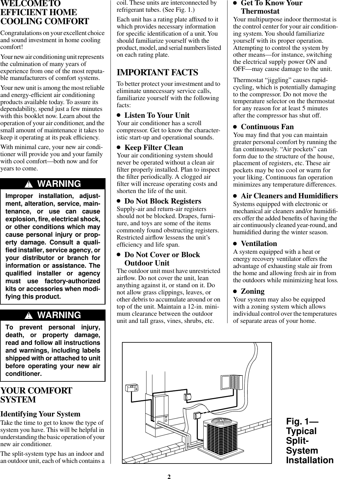 Page 2 of 8 - Bryant Bryant-Quantum-Plus-Central-Air-Conditioner-Users-Manual-  Bryant-quantum-plus-central-air-conditioner-users-manual