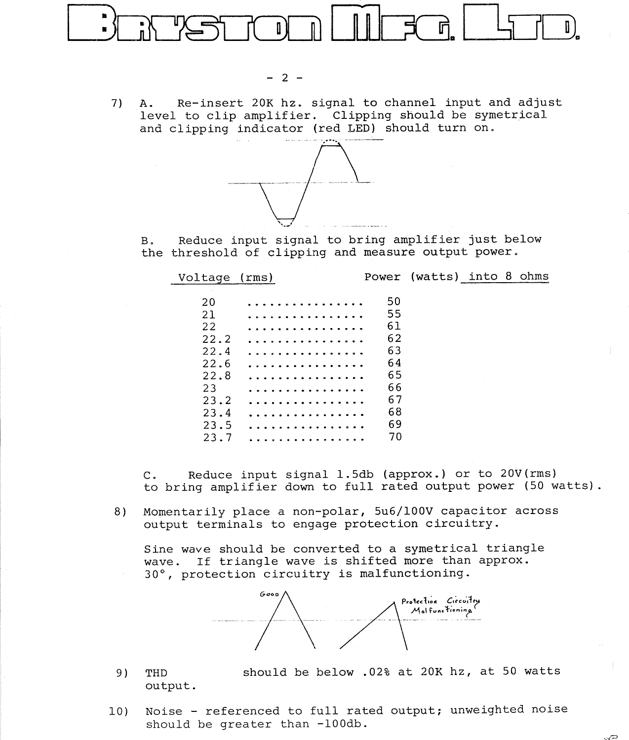 Page 4 of 9 - Bryston Bryston-2B-Users-Manual-  Bryston-2b-users-manual