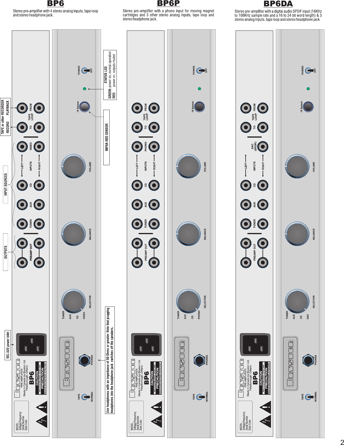 Page 3 of 6 - Bryston Bryston-Bp6-Users-Manual-  Bryston-bp6-users-manual