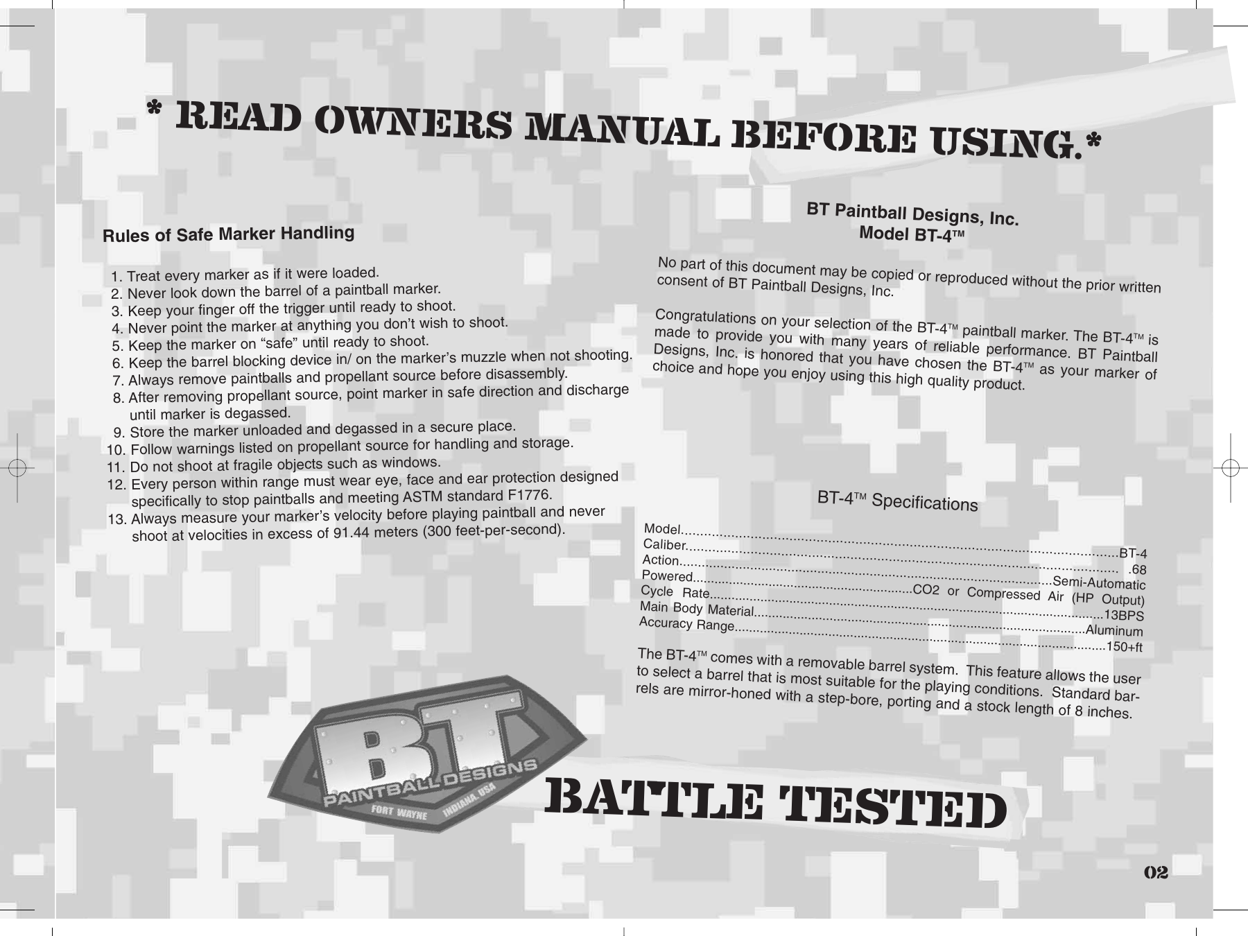 Page 3 of 12 - Bt Bt-4-Users-Manual-  Bt-4-users-manual