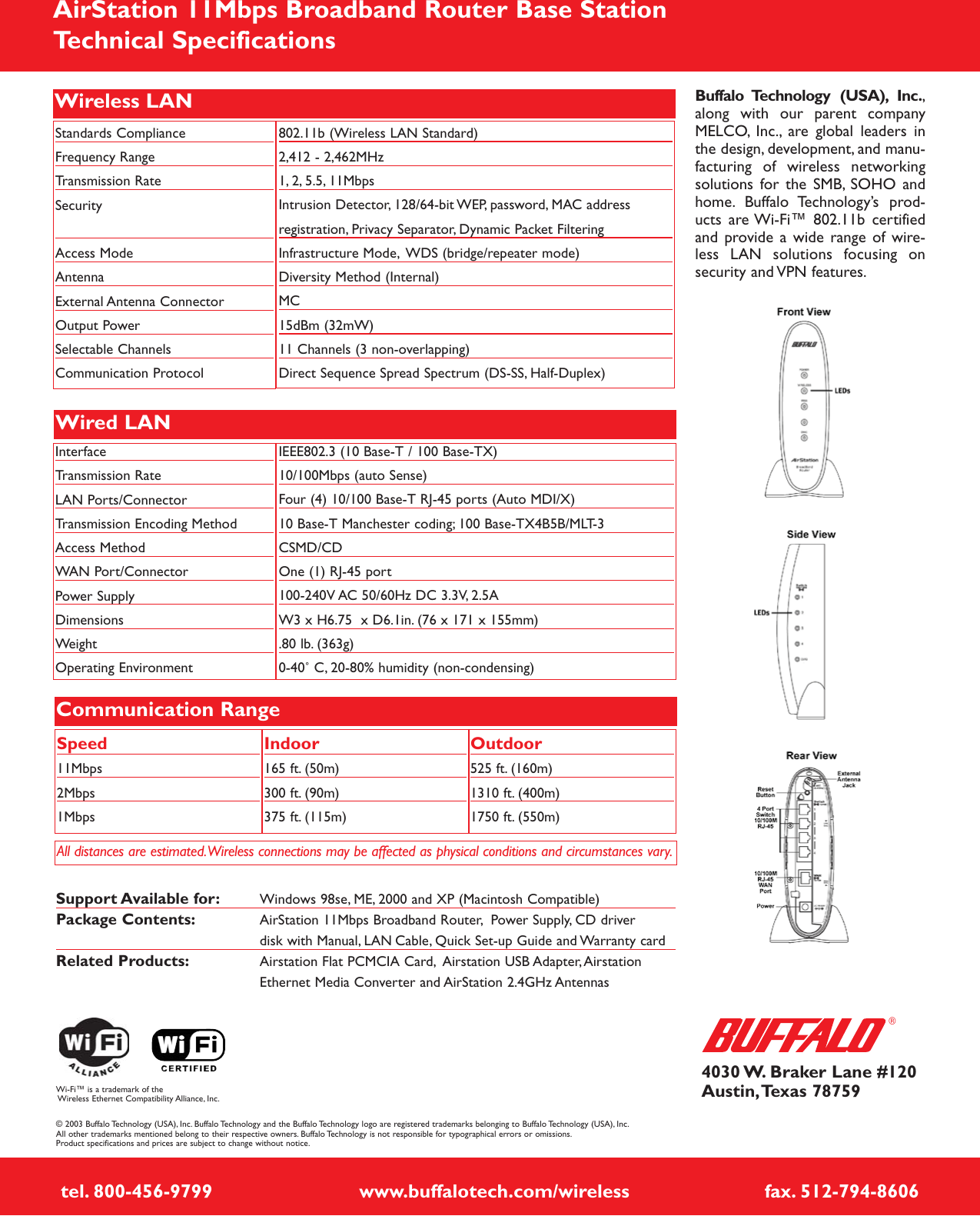 Fordeling Anslået januar Buffalo Technology Wbr B11 Users Manual WBRB11_datasheet