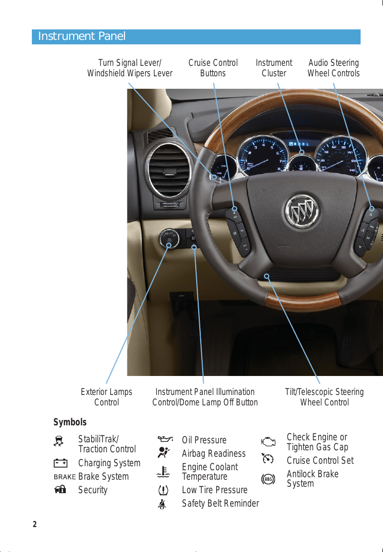 Buick 2012 Enclave Get To Know Manual Guide