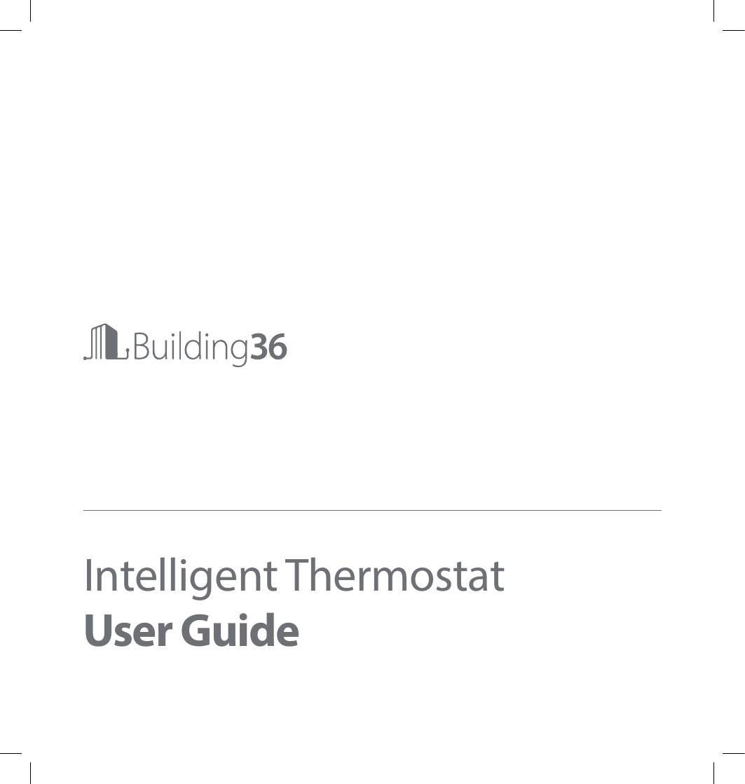 Intelligent ThermostatUser Guide