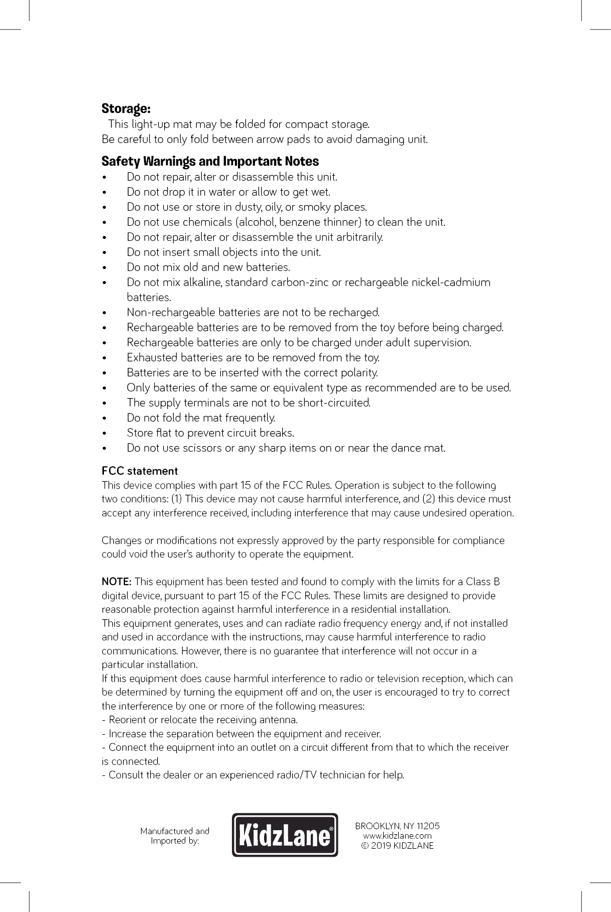 Bulk Un 0515 Light Up Dance Mat with Bluetooth Connectivity User Manual