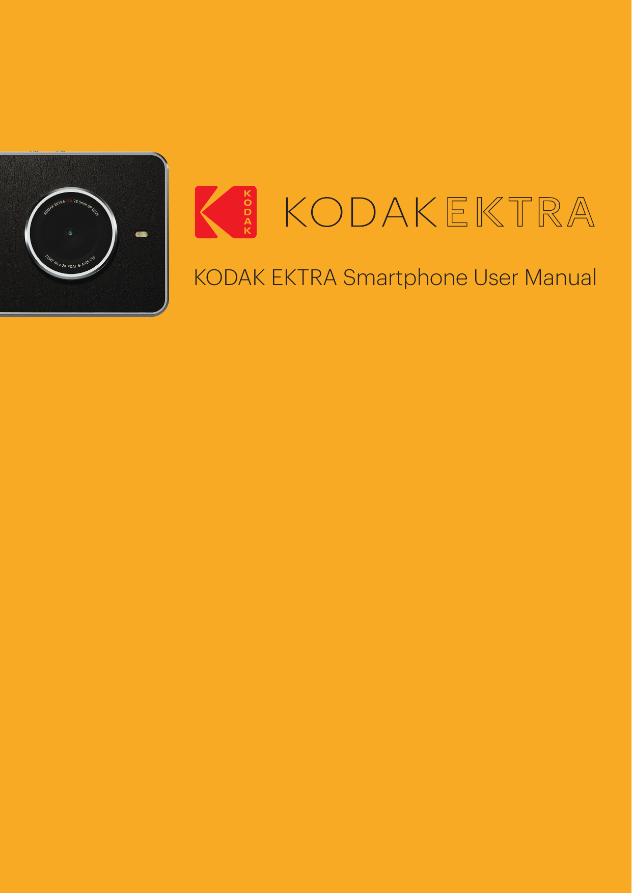 1KODAK EKTRA Smartphone User Manual