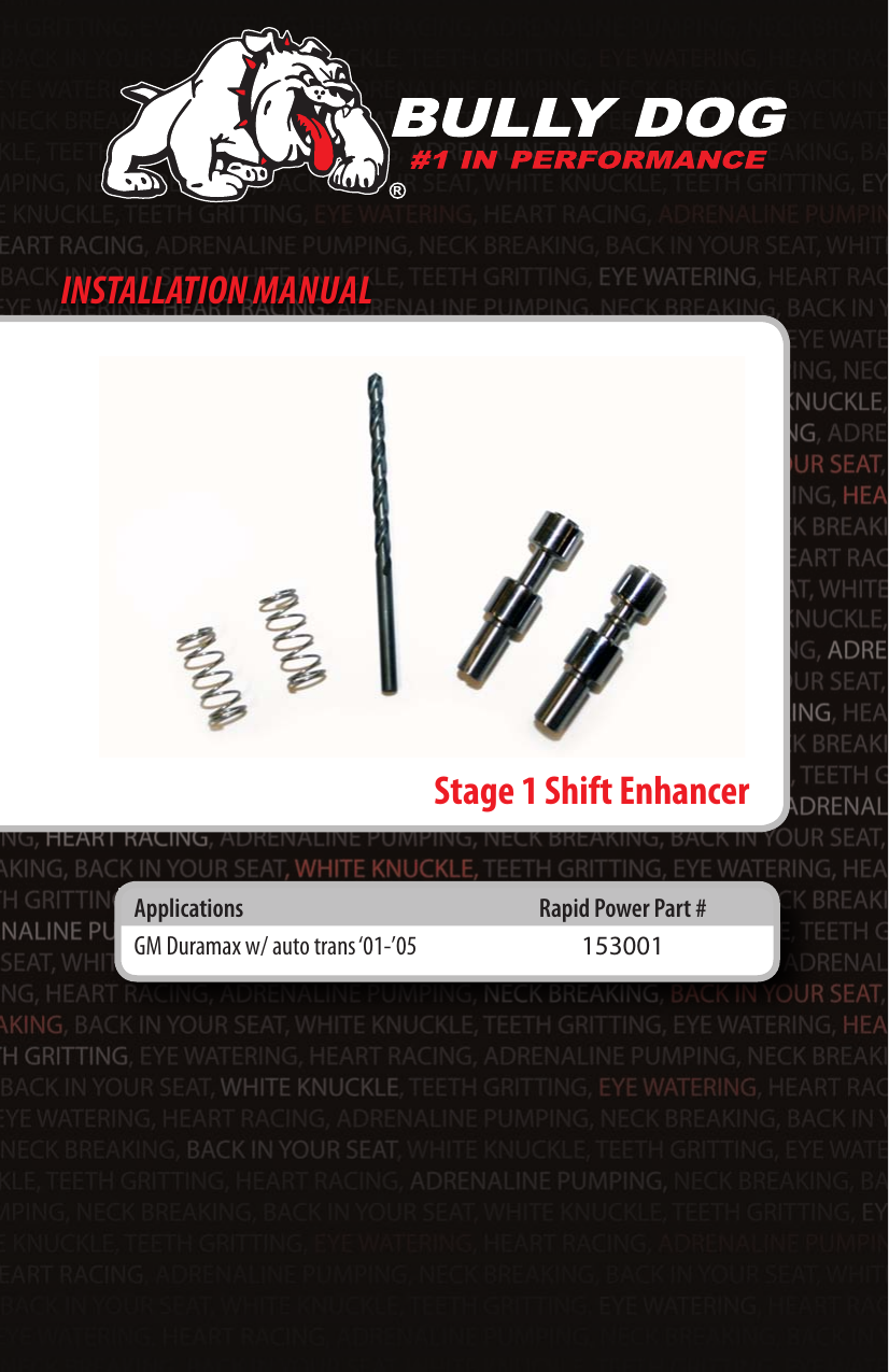 Page 1 of 8 - Bully-Dog Bully-Dog-153001-Users-Manual- Bully-dog-153001-users-manual