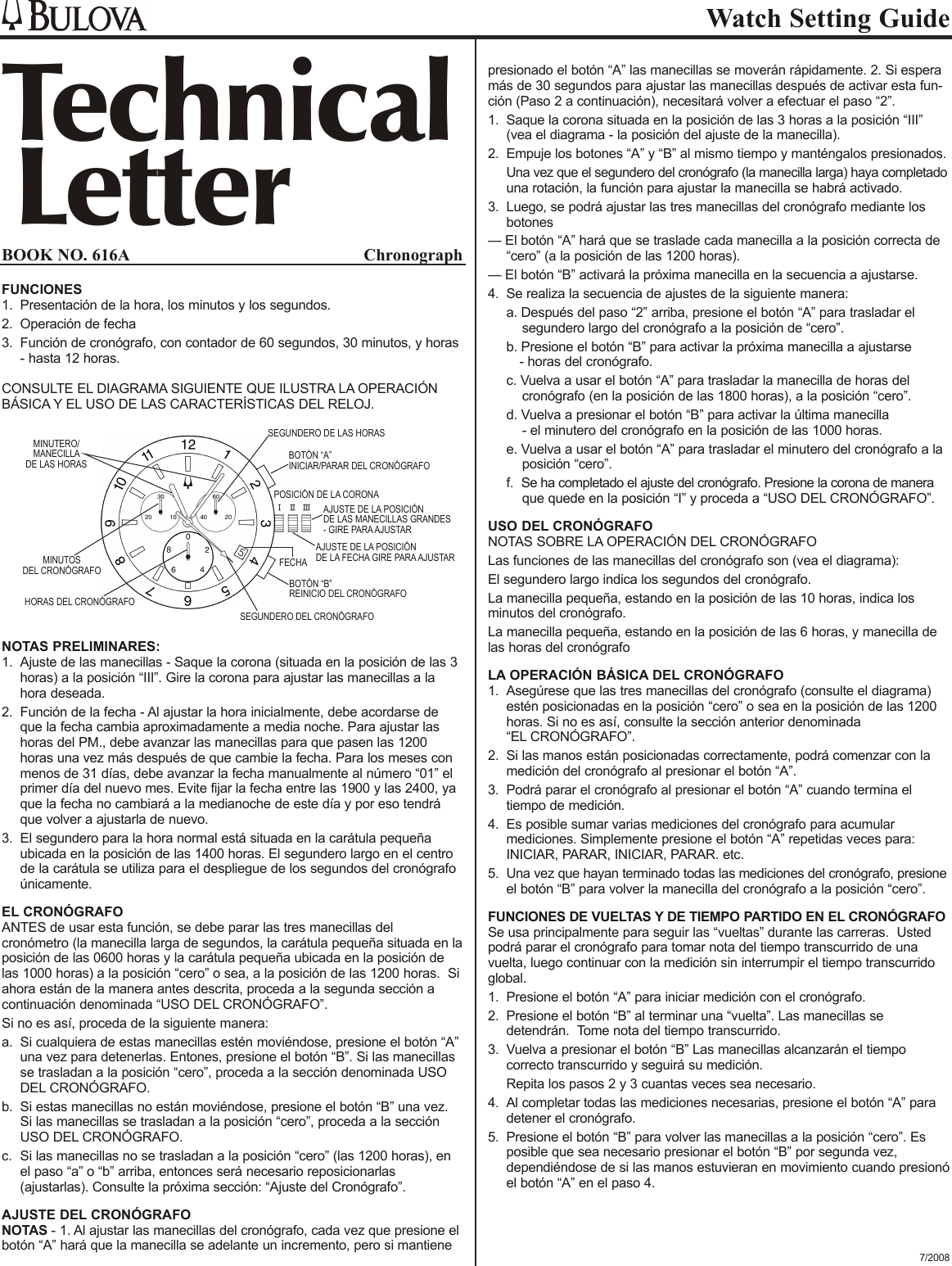 Page 6 of 6 - Bulova Bulova-Chronograph-Setup-Guide- ManualsLib - Makes It Easy To Find Manuals Online!  Bulova-chronograph-setup-guide