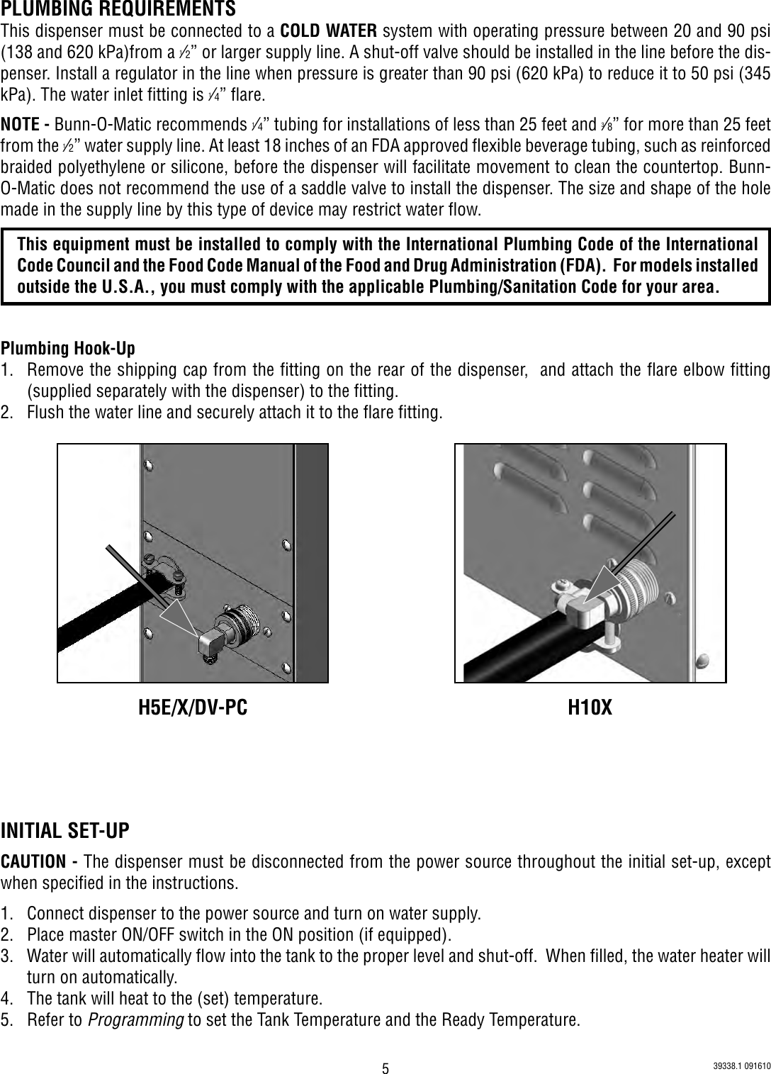 Page 5 of 9 - Bunn Bunn-Bunn-Water-Heater-Dv-Pc-Users-Manual- 39338.0001B  Bunn-bunn-water-heater-dv-pc-users-manual