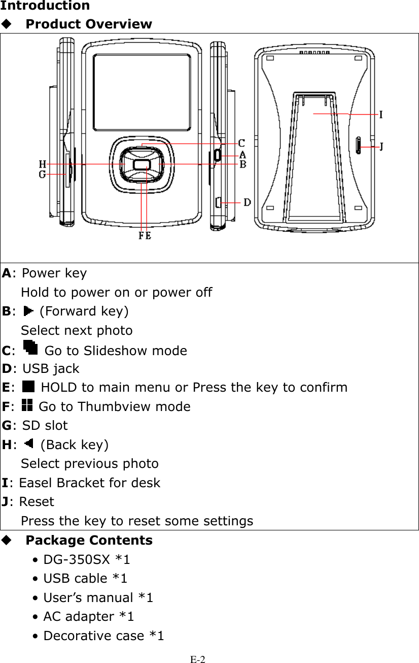 Burnes Home Accents DG350SX Digital Photo Album User Manual Inter
