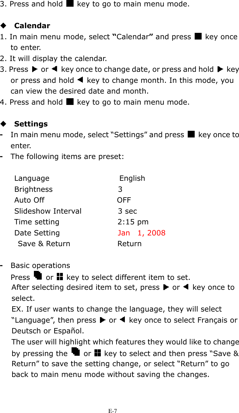Burnes Home Accents DG350SX Digital Photo Album User Manual Inter