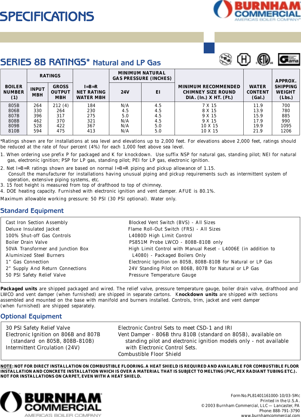 Page 4 of 4 - Burnham Burnham-Series-8B-Brochure- 8B Layout 9-03  Burnham-series-8b-brochure