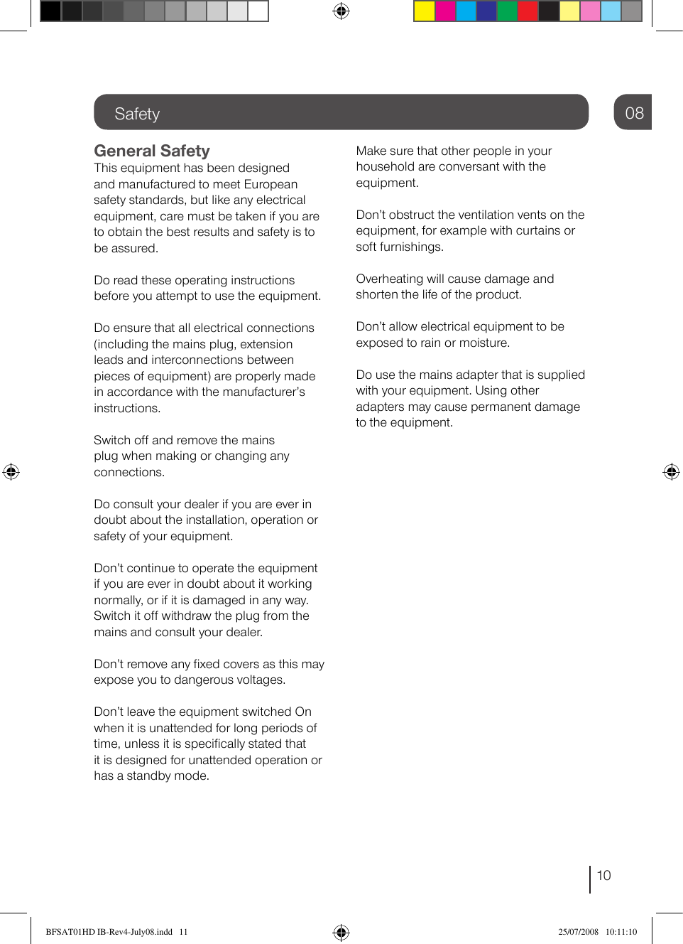 Page 11 of 12 - Bush Bush-Bfsat01Hd-Users-Manual-  Bush-bfsat01hd-users-manual