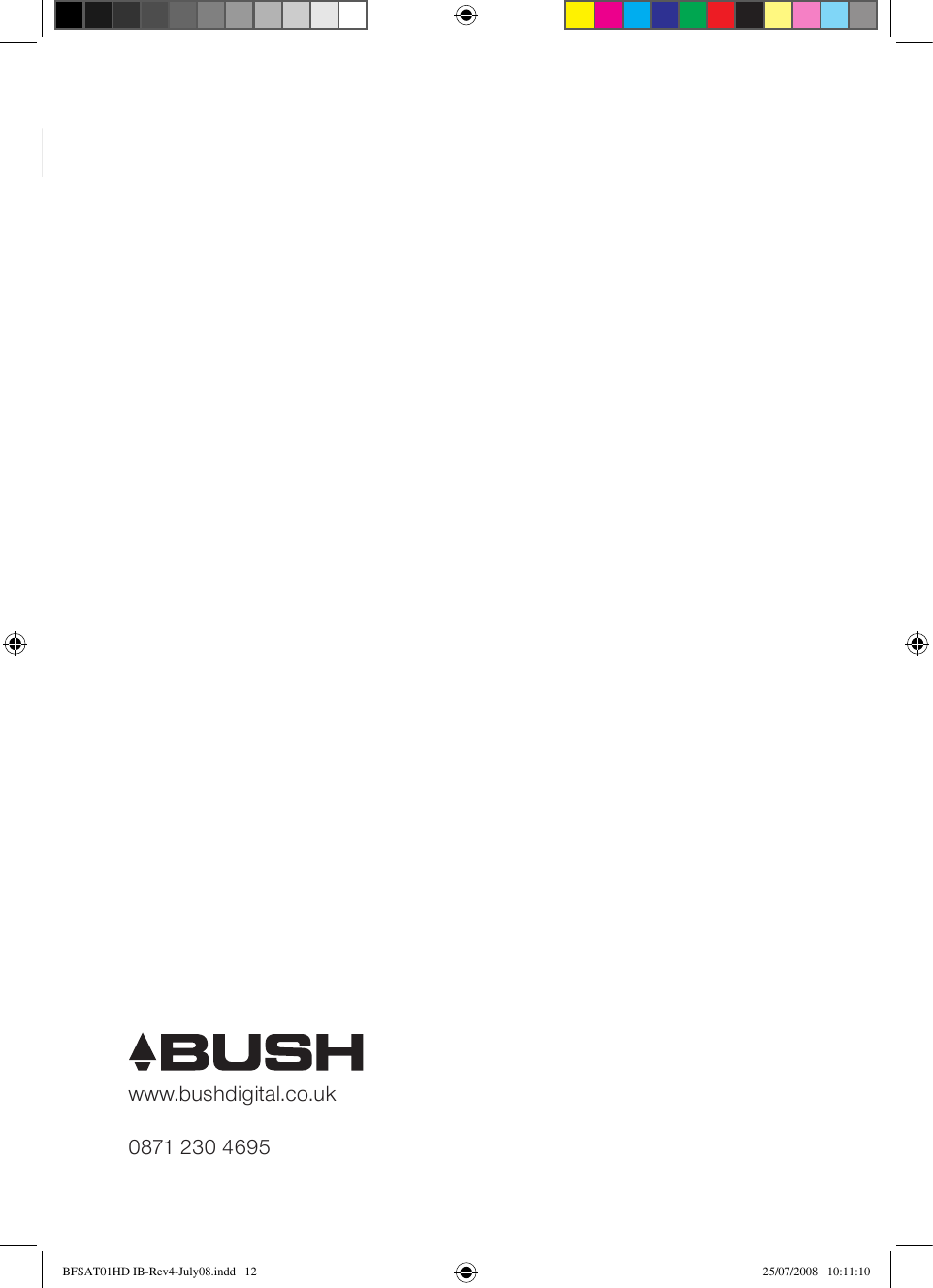 Page 12 of 12 - Bush Bush-Bfsat01Hd-Users-Manual-  Bush-bfsat01hd-users-manual