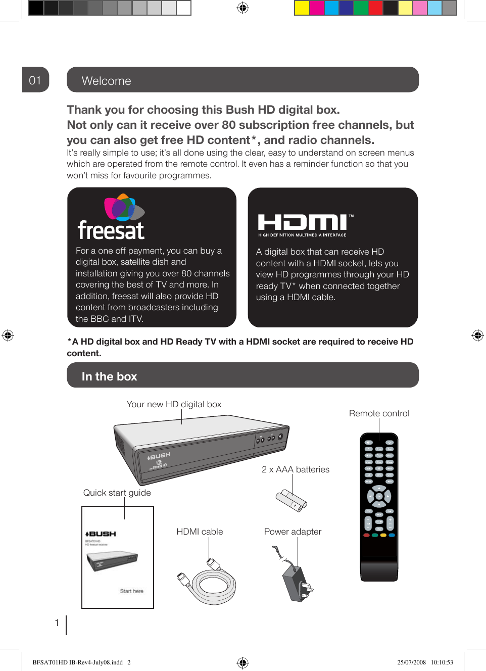 Page 2 of 12 - Bush Bush-Bfsat01Hd-Users-Manual-  Bush-bfsat01hd-users-manual