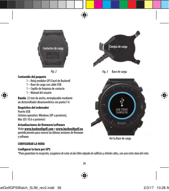 Bushnell Performance Optics 36875 Excel GPS Rangefinder Watch User