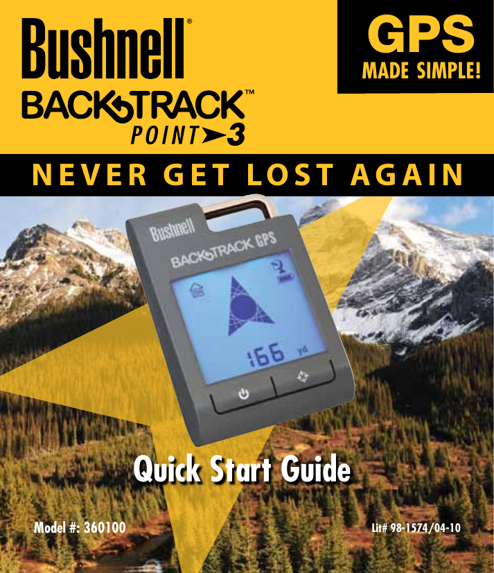 Page 1 of 12 - Bushnell Bushnell-360100-Users-Manual-  Bushnell-360100-users-manual