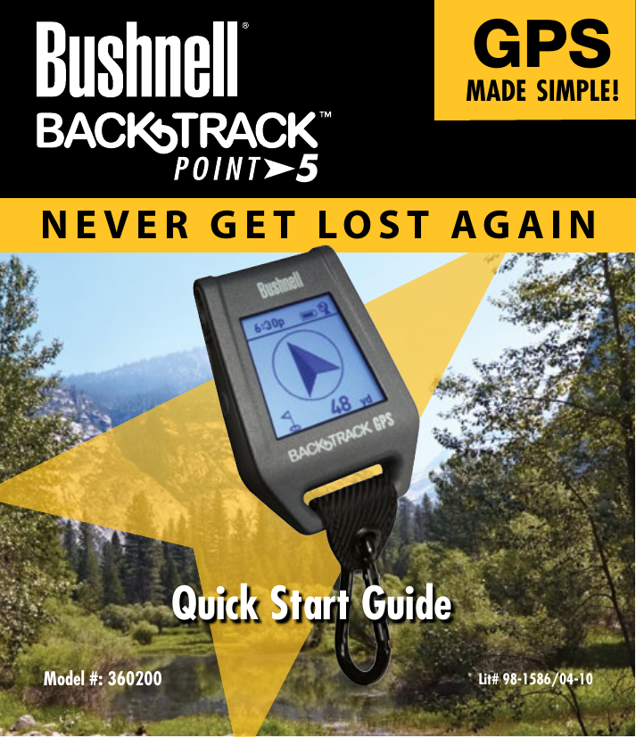 Page 1 of 12 - Bushnell Bushnell-Backtrack-360200-Users-Manual-  Bushnell-backtrack-360200-users-manual