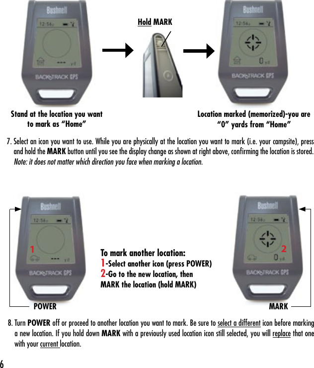 Page 6 of 12 - Bushnell Bushnell-Backtrack-360200-Users-Manual-  Bushnell-backtrack-360200-users-manual